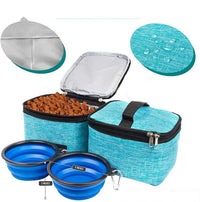 HKM-789203 Portable Pet Travel Lunch Bag with Foldable Bowl and Food Storage Compartment