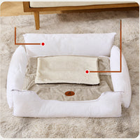 HKM-644947 All-Season Dog Bed with Removable and Washable Cover for Small and Medium Dogs