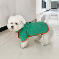 HKM-825491 Fast Drying Microfiber Pet Bathrobe for Small to Large Dogs with Adjustable Towel Grooming Coat