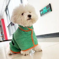 HKM-825491 Fast Drying Microfiber Pet Bathrobe for Small to Large Dogs with Adjustable Towel Grooming Coat