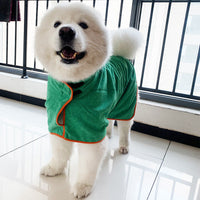 HKM-825491 Fast Drying Microfiber Pet Bathrobe for Small to Large Dogs with Adjustable Towel Grooming Coat