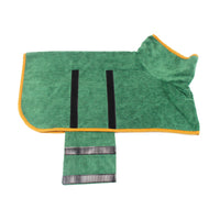 HKM-825491 Fast Drying Microfiber Pet Bathrobe for Small to Large Dogs with Adjustable Towel Grooming Coat