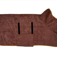 HKM-825491 Fast Drying Microfiber Pet Bathrobe for Small to Large Dogs with Adjustable Towel Grooming Coat