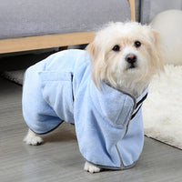 HKM-825491 Fast Drying Microfiber Pet Bathrobe for Small to Large Dogs with Adjustable Towel Grooming Coat