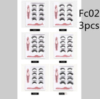 HKM-174227 3 Pairs of Magnetic False Eyelashes with Liquid Eyeliner and 3D Technology
