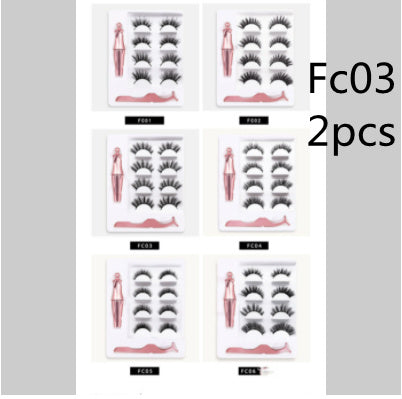 HKM-174227 3 Pairs of Magnetic False Eyelashes with Liquid Eyeliner and 3D Technology