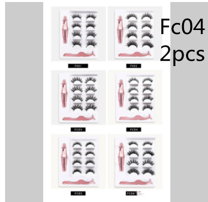 HKM-174227 3 Pairs of Magnetic False Eyelashes with Liquid Eyeliner and 3D Technology