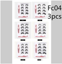 HKM-174227 3 Pairs of Magnetic False Eyelashes with Liquid Eyeliner and 3D Technology
