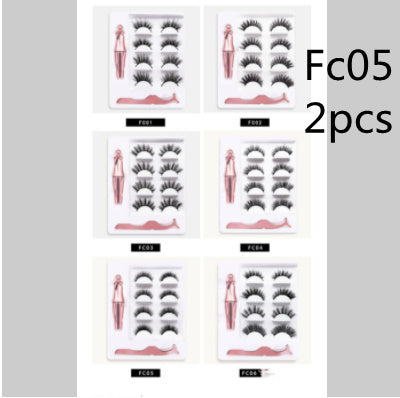 HKM-174227 3 Pairs of Magnetic False Eyelashes with Liquid Eyeliner and 3D Technology