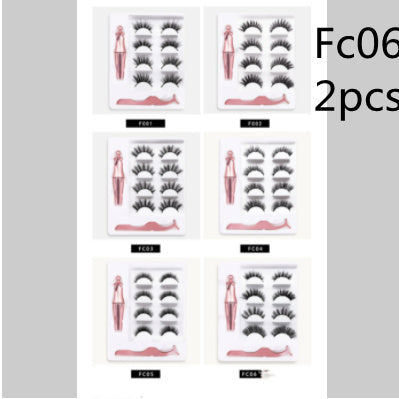 HKM-174227 3 Pairs of Magnetic False Eyelashes with Liquid Eyeliner and 3D Technology