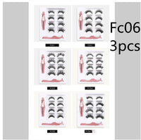 HKM-174227 3 Pairs of Magnetic False Eyelashes with Liquid Eyeliner and 3D Technology