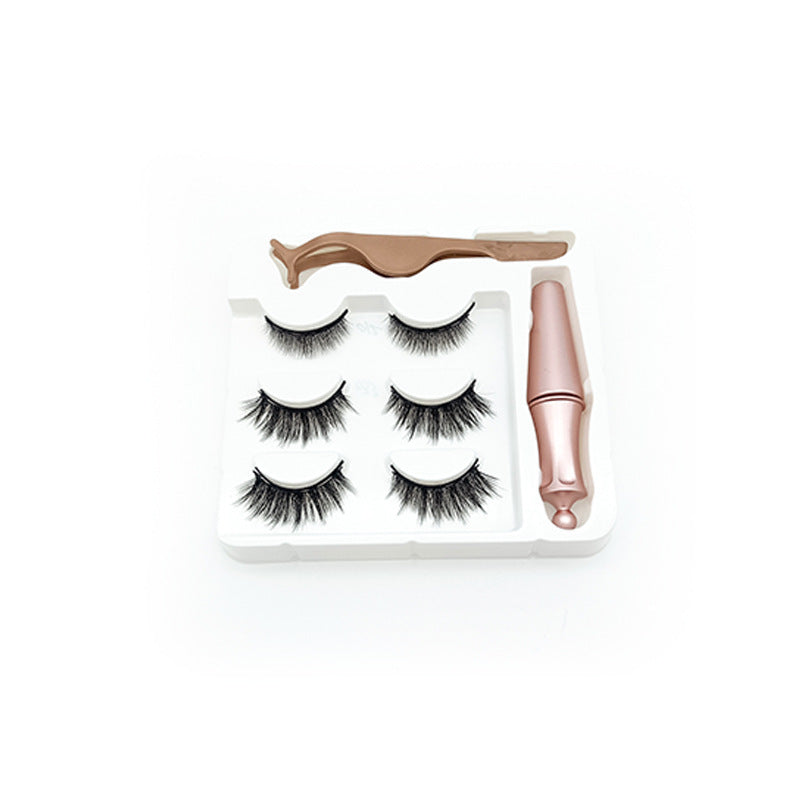 HKM-174227 3 Pairs of Magnetic False Eyelashes with Liquid Eyeliner and 3D Technology