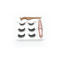 HKM-174227 3 Pairs of Magnetic False Eyelashes with Liquid Eyeliner and 3D Technology