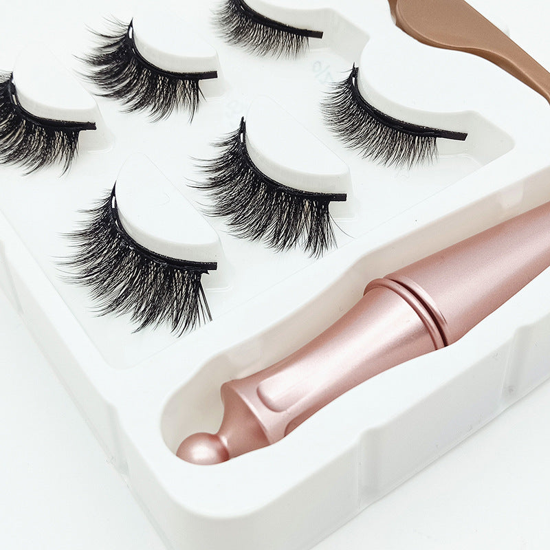 HKM-174227 3 Pairs of Magnetic False Eyelashes with Liquid Eyeliner and 3D Technology