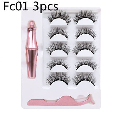 HKM-174227 3 Pairs of Magnetic False Eyelashes with Liquid Eyeliner and 3D Technology