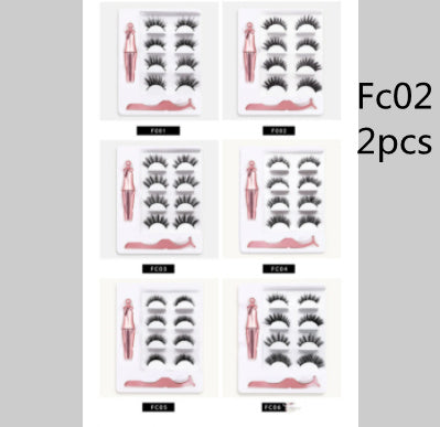 HKM-174227 3 Pairs of Magnetic False Eyelashes with Liquid Eyeliner and 3D Technology