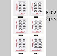HKM-174227 3 Pairs of Magnetic False Eyelashes with Liquid Eyeliner and 3D Technology