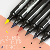 HKM-117779 Two-Color Double-Headed Eyeliner Stamp Pen for Easy Precision Application