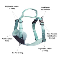 HKM-948947 Adjustable Embroidered Jacquard Dog Harness for Comfort and Safety