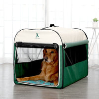 HKM-384275 Composite Cloth Pet Tent - Breathable & Mosquito-Proof, Available in Green & Pink, Sizes S to XL