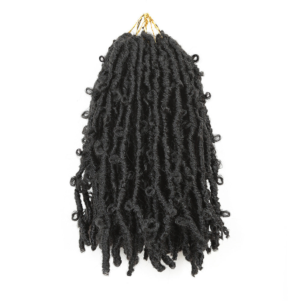 HKM-872915 Short Curly Wig for Ladies - 12 Inch Low Temperature Flame Retardant Silk, Versatile for Any Face Shape