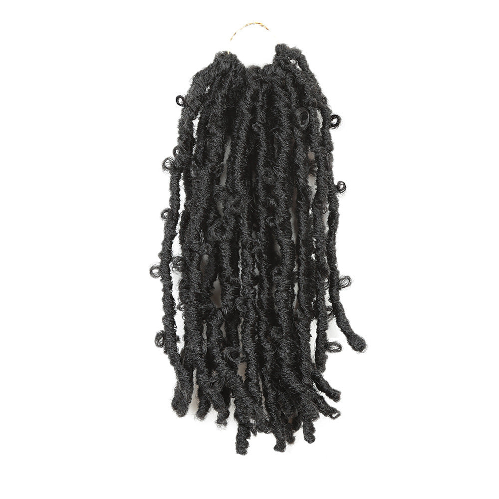 HKM-872915 Short Curly Wig for Ladies - 12 Inch Low Temperature Flame Retardant Silk, Versatile for Any Face Shape