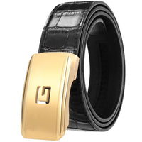 HKM-965587 Men's Leather Belt with Customisable Steel Buckle, Model LY36-61502-8