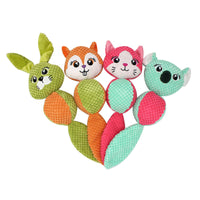 HKM-878291 Cute Plush Rabbit and Squirrel Chew Toys for Dogs - Soft Anti-Bite Fabric