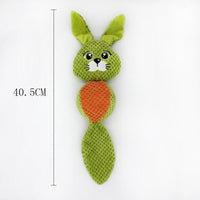 HKM-878291 Cute Plush Rabbit and Squirrel Chew Toys for Dogs - Soft Anti-Bite Fabric