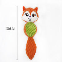 HKM-878291 Cute Plush Rabbit and Squirrel Chew Toys for Dogs - Soft Anti-Bite Fabric