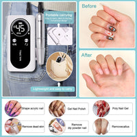 HKM-868051 Rechargeable Electric Nail Grinding Machine for Nail Art with Polishing Accessories