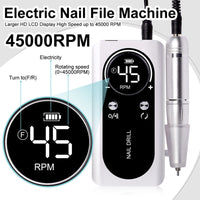 HKM-868051 Rechargeable Electric Nail Grinding Machine for Nail Art with Polishing Accessories