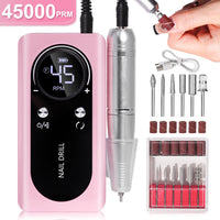 HKM-868051 Rechargeable Electric Nail Grinding Machine for Nail Art with Polishing Accessories