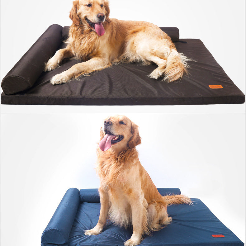 HKM-932947 Removable and Washable All-Weather Dog Bed for Medium-Sized Dogs - Durable Oxford Cloth with Soft Sponge Cushion