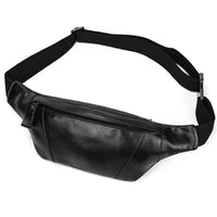 HKM-353363 Genuine Leather Crossbody Chest Bag in Brown Vintage Cowhide for Men and Women