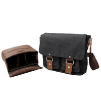 HKM-007571 Canvas Crossbody Shoulder Bag for Micro SLR Cameras - Eco-Friendly Design