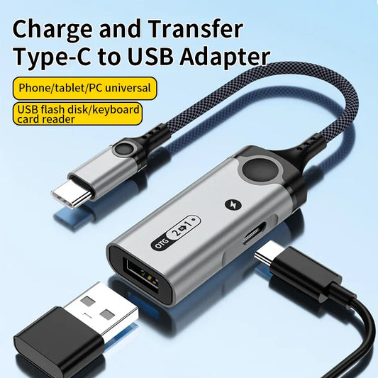 KTX-002003 USB-C to USB 3.0 OTG Adapter for High-Speed Data Transfer and Charging