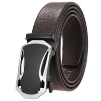 HKM-274003 Men's Automatic Ratchet Belt - Custom Fit Fashion Accessory with Adjustable Sizing