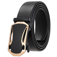 HKM-274003 Men's Automatic Ratchet Belt - Custom Fit Fashion Accessory with Adjustable Sizing