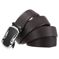 HKM-274003 Men's Automatic Ratchet Belt - Custom Fit Fashion Accessory with Adjustable Sizing