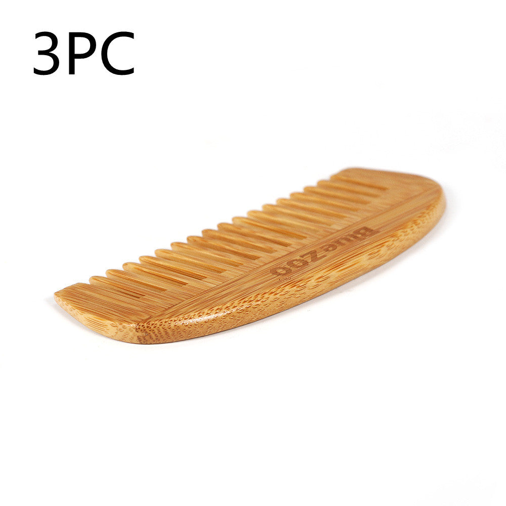 HKM-280787 Natural Bamboo Hair Comb for Scalp Massage and Anti-Static Styling Tool, 12x5.2cm, Suitable for All Hair Types