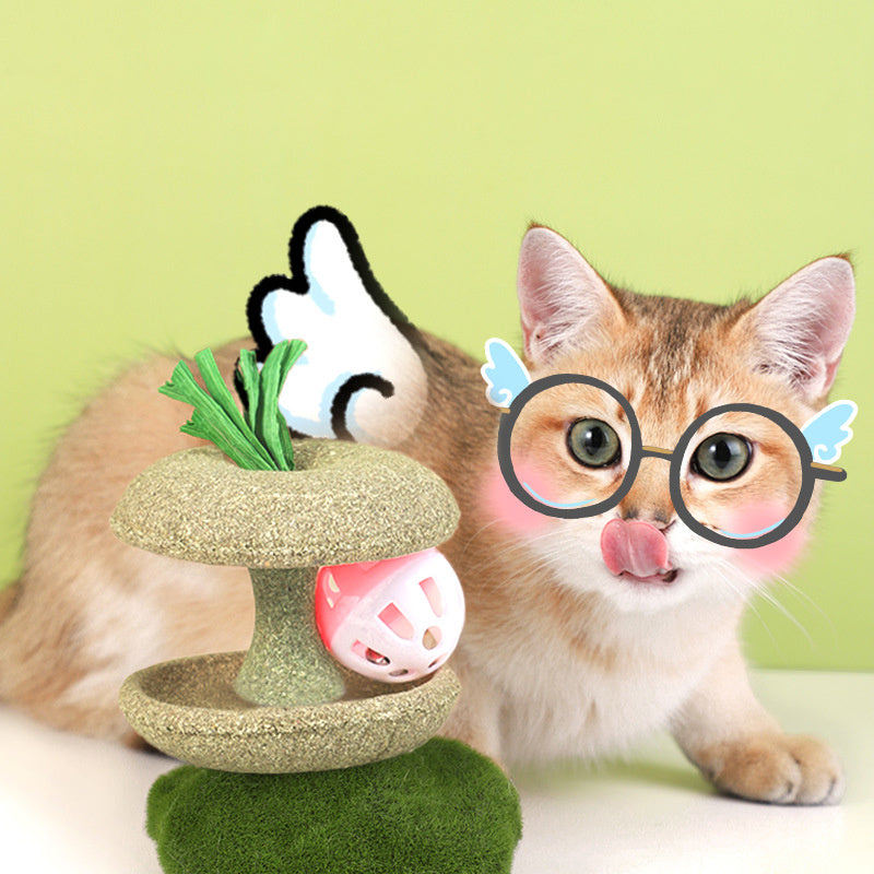 HKM-579603 Catnip Bell Toy for Cats - Edible, Dental Cleaning, Soft Material with Corn Husks