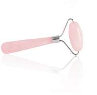 HKM-930707 Rose Quartz Roller Massage Tool for Neck, Face, Back, and Foot Care - 120mm Size