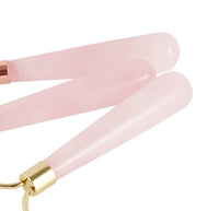 HKM-930707 Rose Quartz Roller Massage Tool for Neck, Face, Back, and Foot Care - 120mm Size