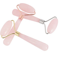 HKM-930707 Rose Quartz Roller Massage Tool for Neck, Face, Back, and Foot Care - 120mm Size