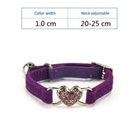 HKM-662611 Plush Fabric Pet Collar with Elastic Design and Bell - Monochrome Color Options