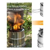 HKM-258835 Compact Portable Windproof Wood Burning Stove