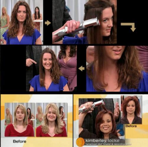 KTX-682963 2-Way Rotating Curling Iron with Adjustable Temperature Control and Safety Auto Shut-off