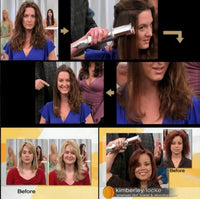 HKM-682963 2-Way Rotating Curling Iron with Adjustable Temperature Control and Safety Auto Shut-off