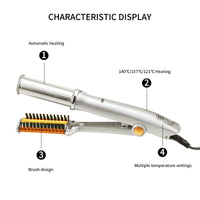HKM-682963 2-Way Rotating Curling Iron with Adjustable Temperature Control and Safety Auto Shut-off